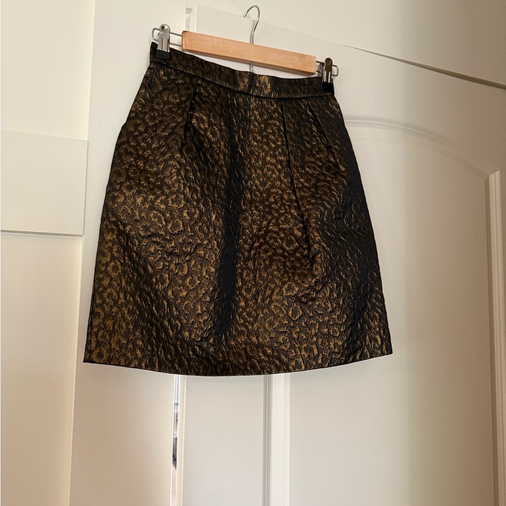 Amanda Uprichard metallic print mini skirt
